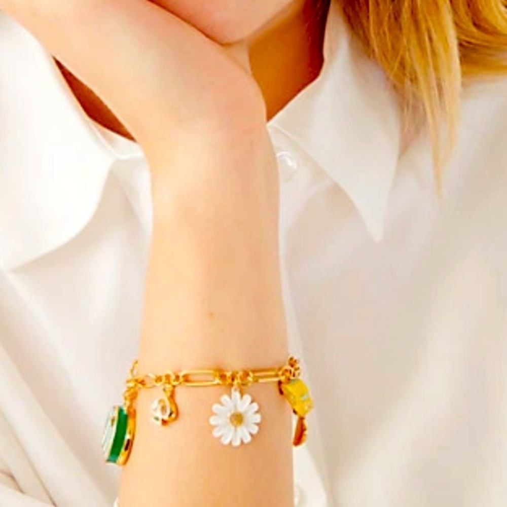 Kate Spade Gold off we go travel charm bracelet NWT -Dust Bag Included - Picture 3 of 7